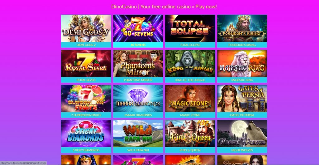 Homepage DinoCasino